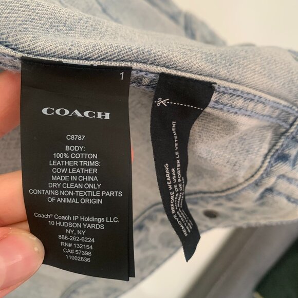 Coach Signature Denim Jacket Size Small NWOT - Picture 7 of 12